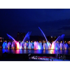 天水麦积区渭河龙城水韵大型实景表演电脑音乐彩色喷泉工程